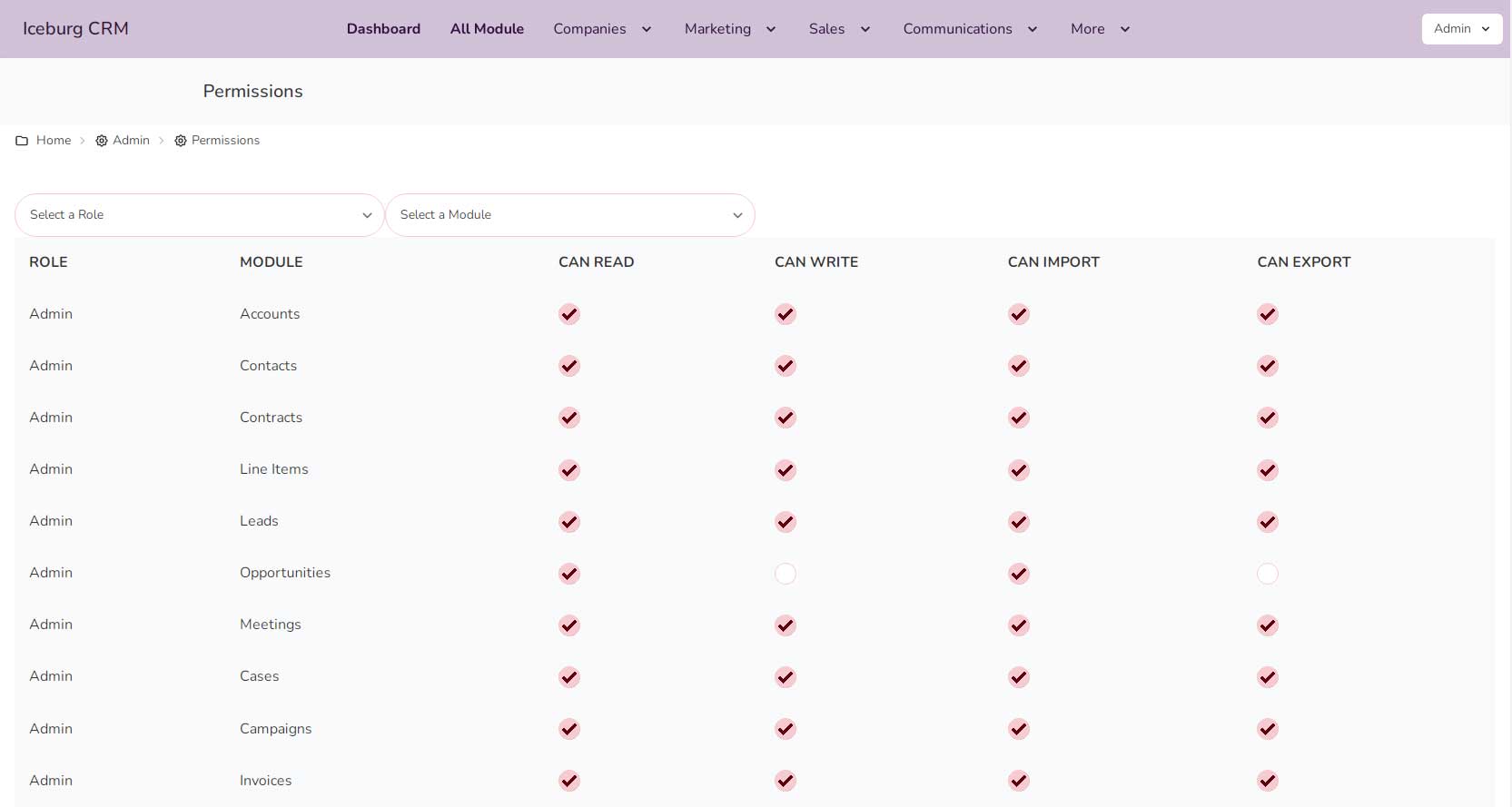 iceburgcrm screenshot
